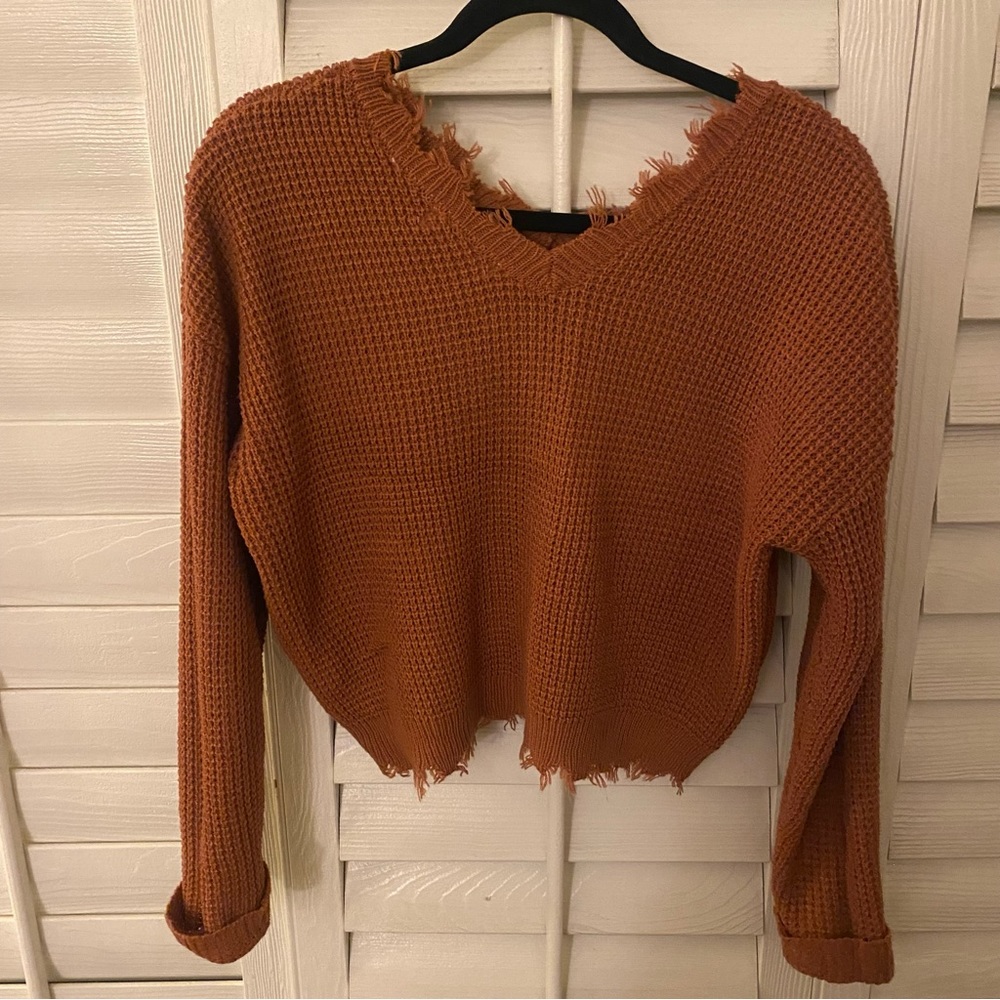 Burnt orange sweater